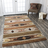 Deni Rust Round Area Rugs For Dining Room Area Rugs LOOMLAN By LOOMLAN