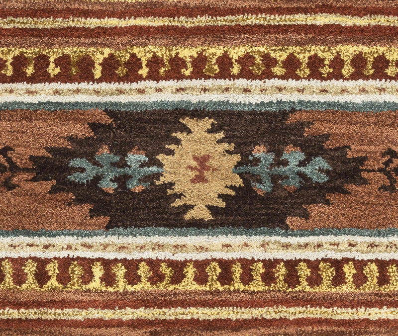 Deni Rust Round Area Rugs For Dining Room Area Rugs LOOMLAN By LOOMLAN