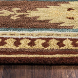 Deni Rust Round Area Rugs For Dining Room Area Rugs LOOMLAN By LOOMLAN