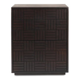 Denman Solid Mango Wood Dark Brown Nightstand Nightstands LOOMLAN By Moe's Home