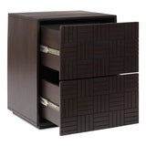 Denman Solid Mango Wood Dark Brown Nightstand Nightstands LOOMLAN By Moe's Home