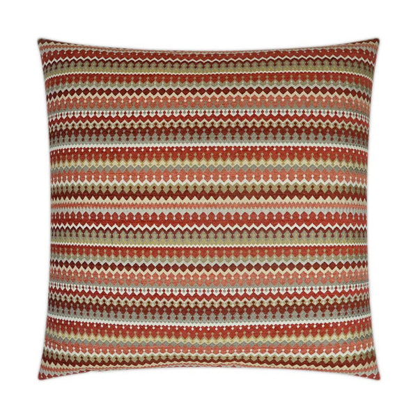 Denmark Sienna Global Red Large Throw Pillow With Insert Throw Pillows LOOMLAN By D.V. Kap