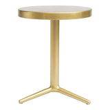 Derby Accent Table Brass Side Tables LOOMLAN By Zuo Modern