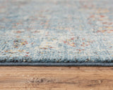 Deri Floral Blue/ Beige Large Area Rugs For Living Room Area Rugs LOOMLAN By LOOMLAN