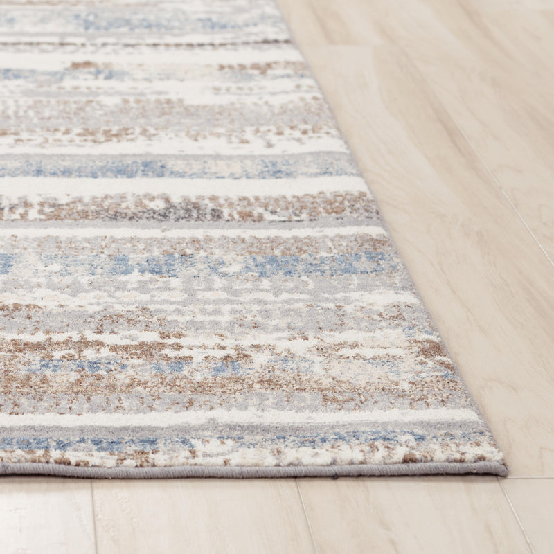 Dero Stripe Blue Large Area Rugs For Living Room Area Rugs LOOMLAN By LOOMLAN