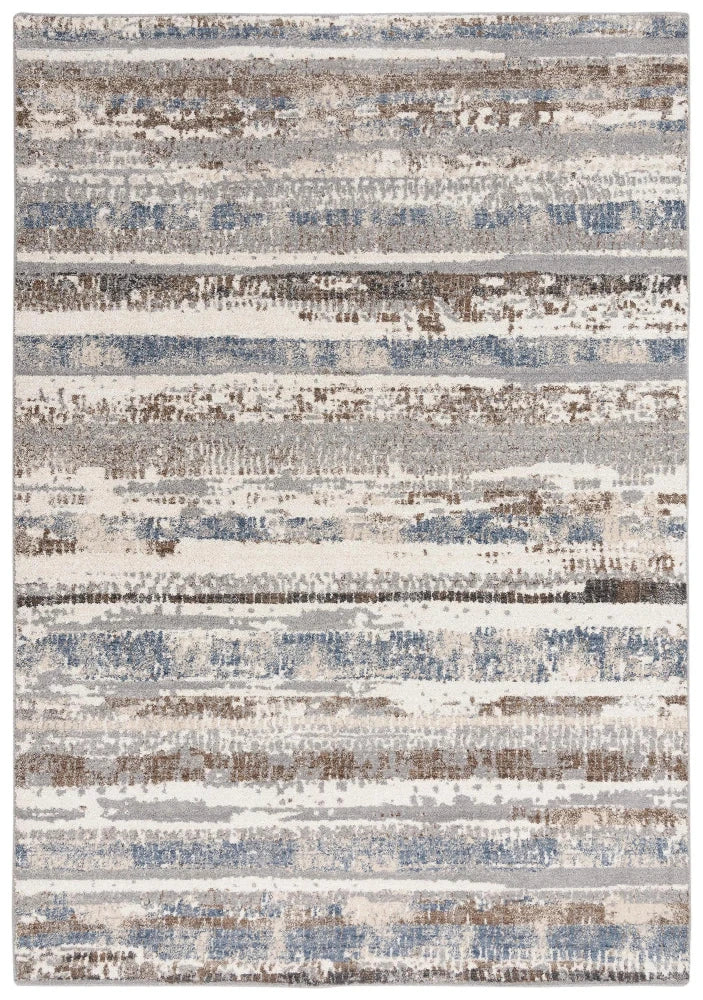 Dero Stripe Blue Large Area Rugs For Living Room Area Rugs LOOMLAN By LOOMLAN