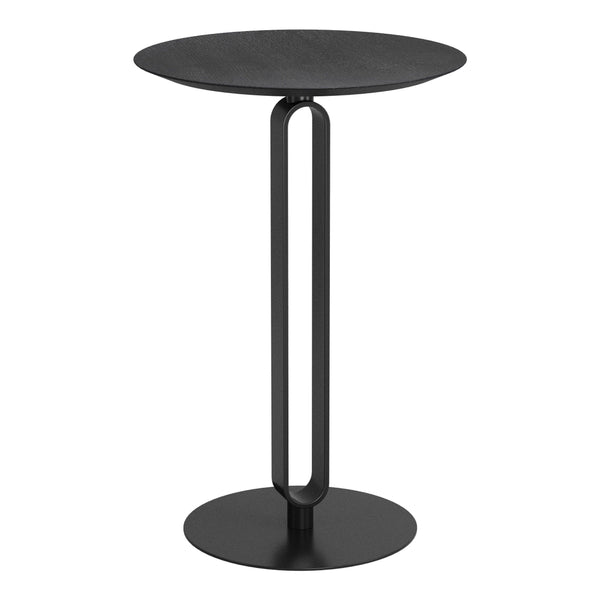 Derry Black Round Counter Table Counter Tables LOOMLAN By Zuo Modern