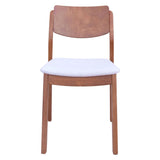 Desdamona Dining Chair (Set of 2) Light Gray & Walnut Dining Chairs LOOMLAN By Zuo Modern