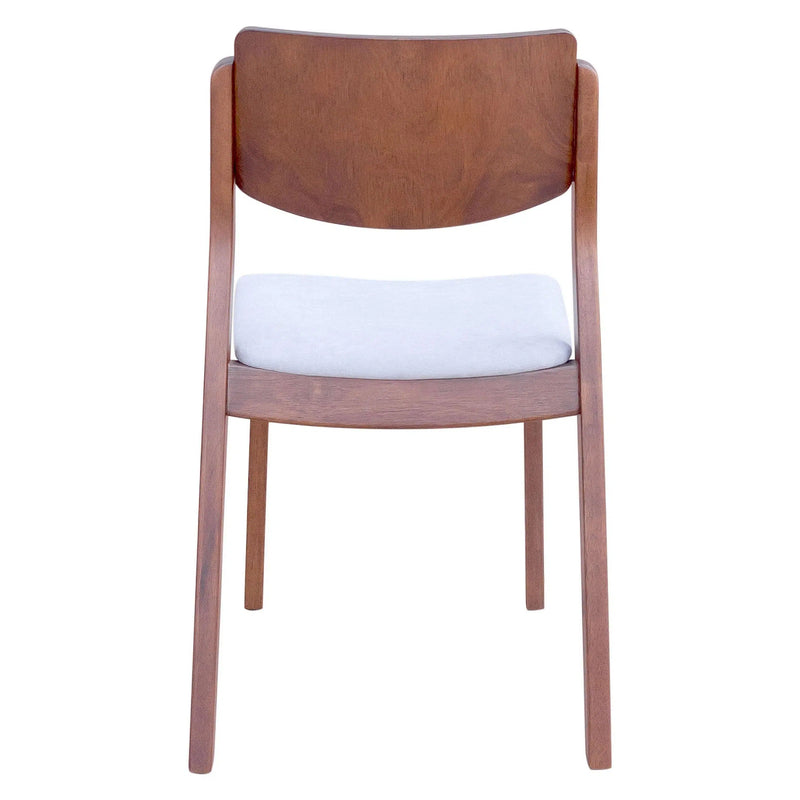 Desdamona Dining Chair (Set of 2) Light Gray & Walnut Dining Chairs LOOMLAN By Zuo Modern