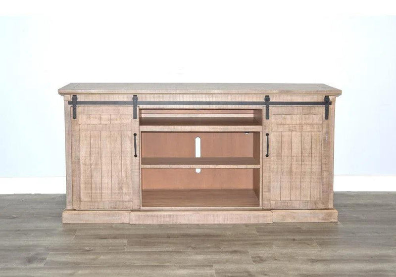 Desert Rock TV Console With Fireplace Option Light Brown TV Stands & Media Centers LOOMLAN By Sunny D