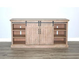 Desert Rock TV Console With Fireplace Option Light Brown TV Stands & Media Centers LOOMLAN By Sunny D