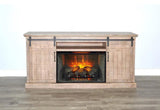 Desert Rock TV Console With Fireplace Option Light Brown TV Stands & Media Centers LOOMLAN By Sunny D