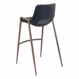 Desi Bar Chair (Set of 2) Black Bar Stools LOOMLAN By Zuo Modern