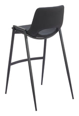 Desi Barstool (Set of 2) Black Bar Stools LOOMLAN By Zuo Modern