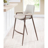 Desi Counter Chair (Set of 2) Beige Counter Stools LOOMLAN By Zuo Modern