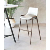 Desi Counter Chair (Set of 2) Beige Counter Stools LOOMLAN By Zuo Modern