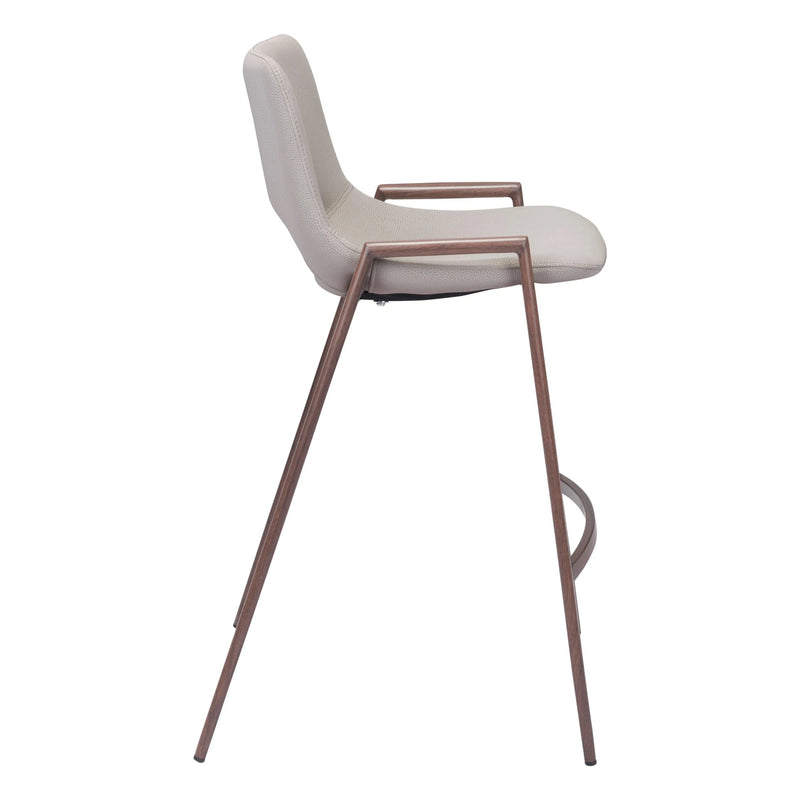 Desi Counter Chair (Set of 2) Beige Counter Stools LOOMLAN By Zuo Modern