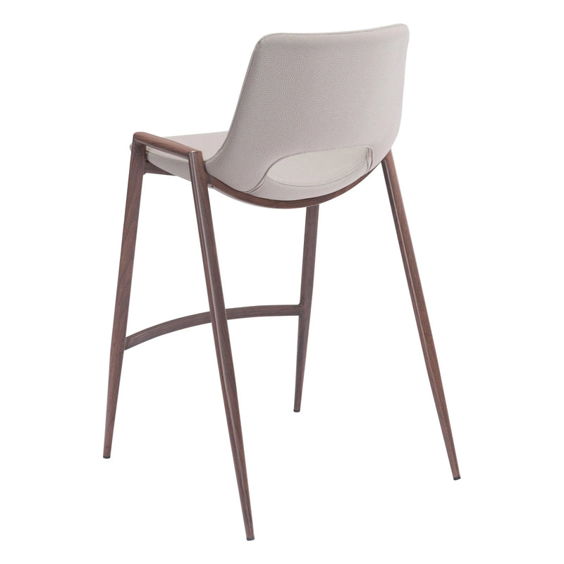 Desi Counter Chair (Set of 2) Beige Counter Stools LOOMLAN By Zuo Modern