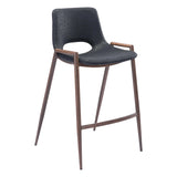 Desi Counter Chair (Set of 2) Black Counter Stools LOOMLAN By Zuo Modern