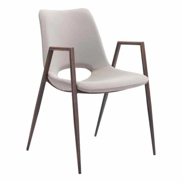 Desi Dining Chair (Set of 2) Beige Dining Chairs LOOMLAN By Zuo Modern
