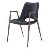 Desi Leather Upholstered Dining Chair (Set Of 2)