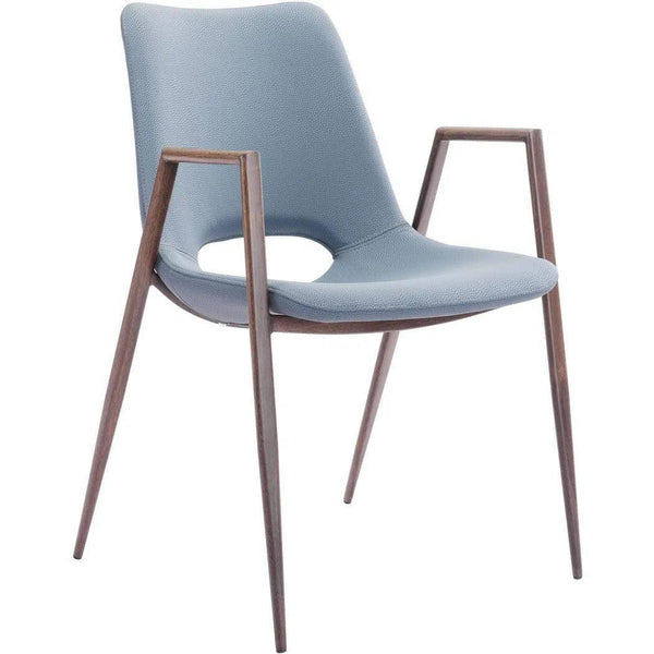 Desi Dining Chair (Set of 2) Gray Dining Chairs LOOMLAN By Zuo Modern