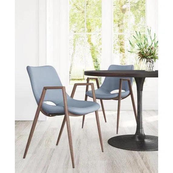Desi Dining Chair (Set of 2) Gray Dining Chairs LOOMLAN By Zuo Modern