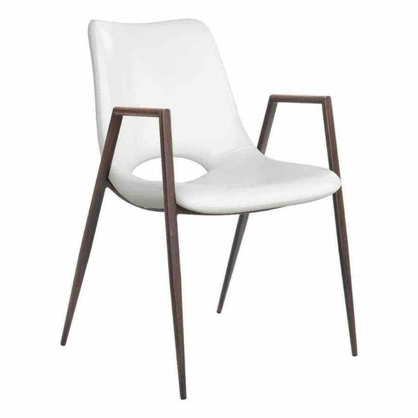 Desi Dining Chair (Set of 2) White Dining Chairs LOOMLAN By Zuo Modern