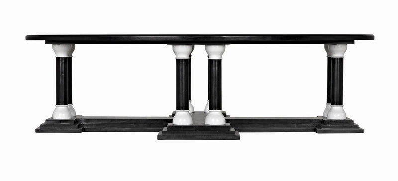 Desoto Coffee Table, Hand Rubbed Black and Solid White Coffee Tables LOOMLAN By Noir