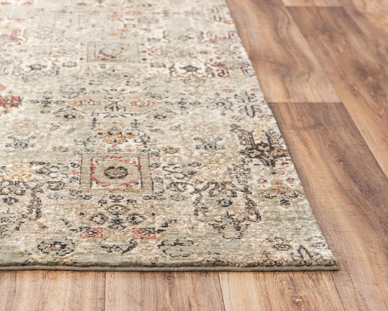 Dess Distressed Green/ Beige Large Area Rugs For Living Room Area Rugs LOOMLAN By LOOMLAN