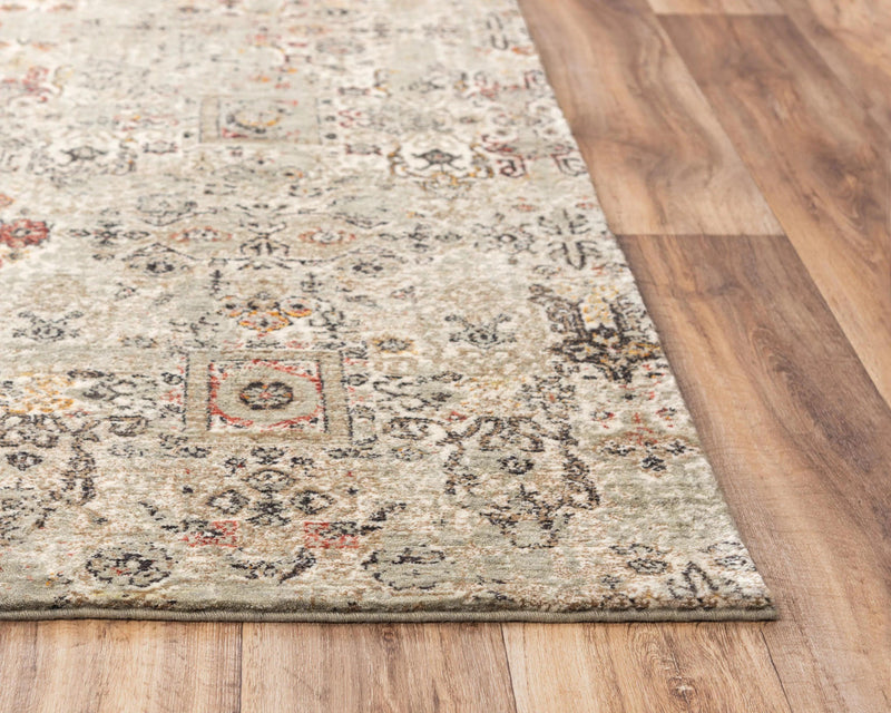 Dess Distressed Green/ Beige Large Area Rugs For Living Room Area Rugs LOOMLAN By LOOMLAN