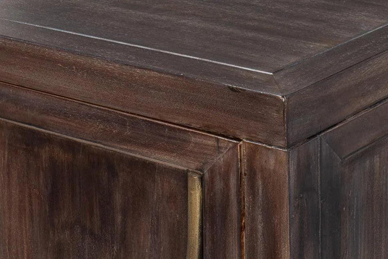 Details Acacia Wood Dark Brown 2 Door Credenza Sideboards LOOMLAN By Sarreid