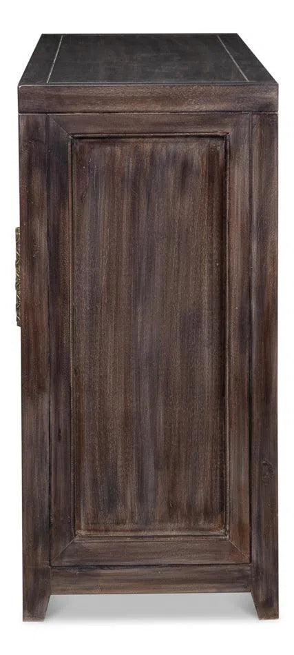 Details Acacia Wood Dark Brown 2 Door Credenza Sideboards LOOMLAN By Sarreid