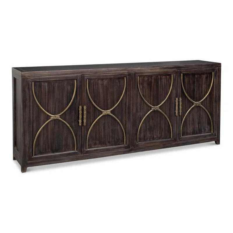 Details Acacia Wood Dark Brown Credenza Sideboards LOOMLAN By Sarreid