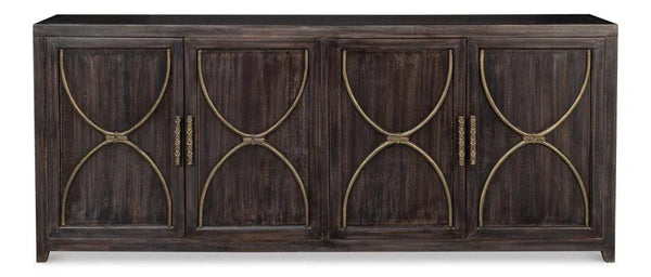 Details Acacia Wood Dark Brown Credenza Sideboards LOOMLAN By Sarreid