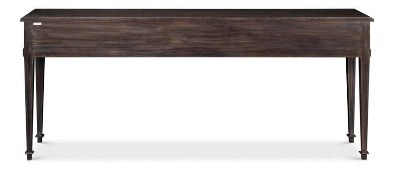 Details Acacia Wood Dark Brown Rectangular Console Table Console Tables LOOMLAN By Sarreid