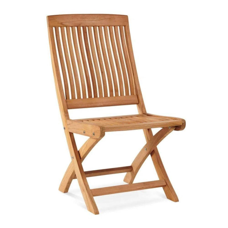 Devon Teak Folding Side Chair Outdoor Lounge Chairs LOOMLAN By HiTeak