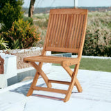 Devon Teak Folding Side Chair Outdoor Lounge Chairs LOOMLAN By HiTeak