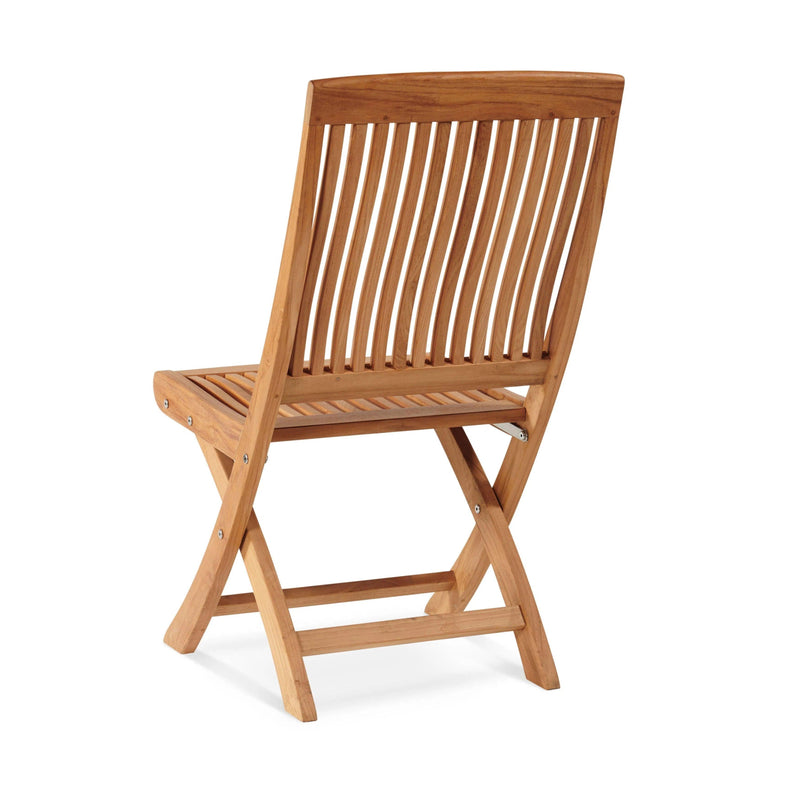 Devon Teak Folding Side Chair Outdoor Lounge Chairs LOOMLAN By HiTeak