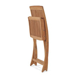 Devon Teak Folding Side Chair Outdoor Lounge Chairs LOOMLAN By HiTeak