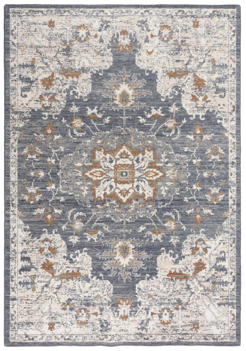 Dewe Medallion Blue Large Area Rugs For Living Room Area Rugs LOOMLAN By LOOMLAN