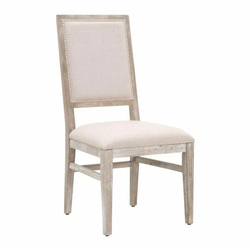 Dexter Dining Chair Set of 2 Stone Linen Natural Gray Dining Chairs LOOMLAN By Essentials For Living