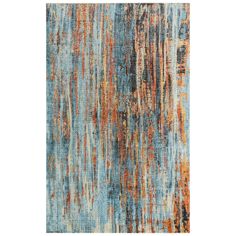 Deys Abstract Blue Large Area Rugs For Living Room Area Rugs LOOMLAN By LOOMLAN