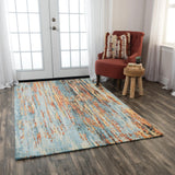 Deys Abstract Blue Large Area Rugs For Living Room Area Rugs LOOMLAN By LOOMLAN