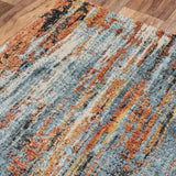 Deys Abstract Blue Large Area Rugs For Living Room Area Rugs LOOMLAN By LOOMLAN