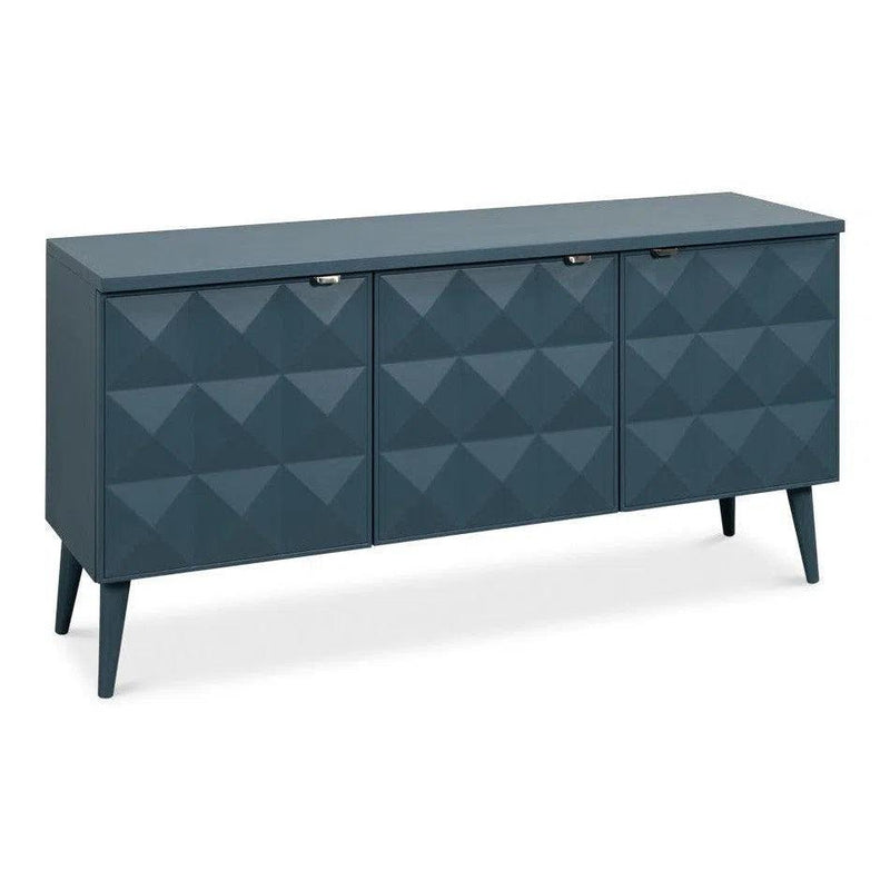 Diam Tulip Wood Blue Sideboard Sideboards LOOMLAN By Sarreid