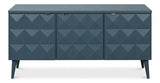 Diam Tulip Wood Blue Sideboard Sideboards LOOMLAN By Sarreid