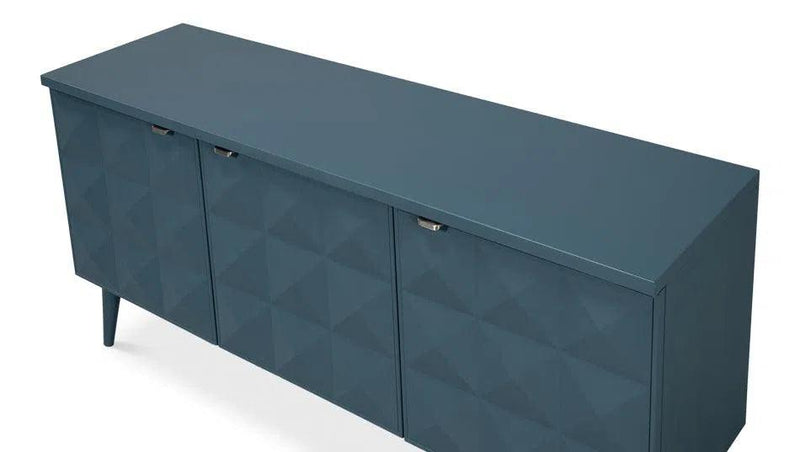 Diam Tulip Wood Blue Sideboard Sideboards LOOMLAN By Sarreid