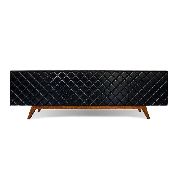 Diamond Black High Gloss Wood Buffet Table for Dining Room Sideboards LOOMLAN By Victor Betancourt