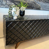 Diamond Black High Gloss Wood Buffet Table for Dining Room Sideboards LOOMLAN By Victor Betancourt